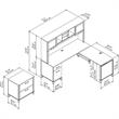 Somerset Sit to Stand L Desk Set & File Cabinet in Storm Gray - Engineered Wood