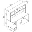 Somerset 72W Office Desk with Drawers and Hutch - Engineered Wood