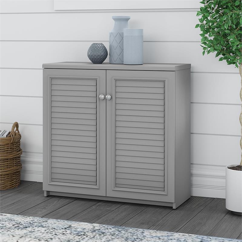 Fairview Small Storage Cabinet with Doors in Cape Cod Gray - Engineered Wood