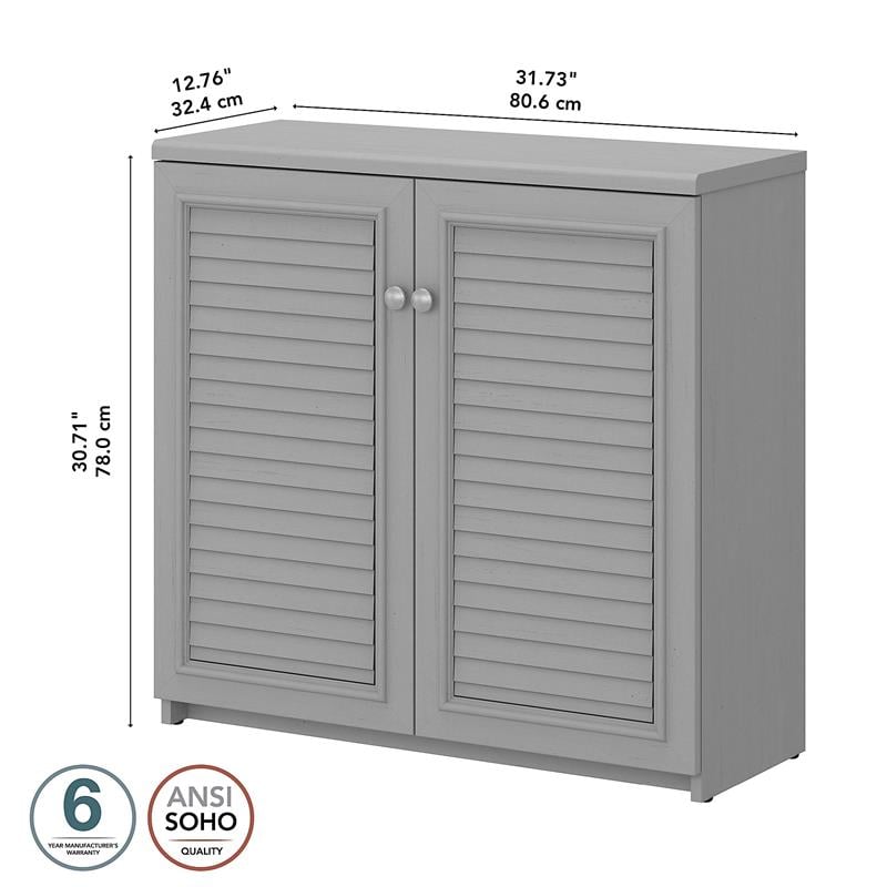 Fairview Small Storage Cabinet with Doors in Cape Cod Gray - Engineered Wood