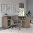 Bush Cabot Engineered Wood Computer Desk and Chair Set in Ash Gray