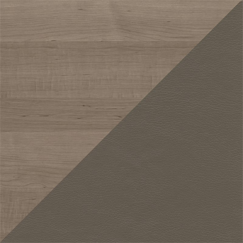 Bush Cabot Engineered Wood Computer Desk and Chair Set in Ash Gray