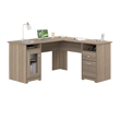 Cabot 60W L Shaped Computer Desk with Storage in Ash Gray - Engineered Wood