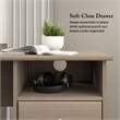 Cabot 60W L Shaped Computer Desk with Storage in Ash Gray - Engineered Wood