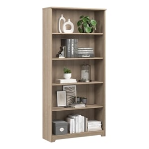 Cabot Tall 5 Shelf Bookcase in Ash Gray - Engineered Wood