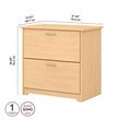 Cabot 2 Drawer Lateral File Cabinet in Natural Maple - Engineered Wood