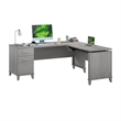 Somerset 72W 3 Position Sit to Stand L Desk in Platinum Gray - Engineered Wood
