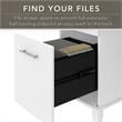 Somerset Sit-Stand L Desk with Hutch and File Cabinet in White - Engineered Wood