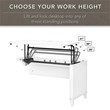 Somerset Sit to Stand L Desk with Hutch and Bookcase in White - Engineered Wood