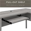 Somerset 72W L Shaped Desk with Storage in Platinum Gray - Engineered Wood