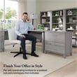 Somerset Tall 5 Shelf Bookcase in Platinum Gray - Engineered Wood