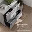 Somerset 2 Drawer Lateral File Cabinet in Platinum Gray - Engineered Wood