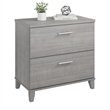 Somerset 2 Drawer Lateral File Cabinet in Platinum Gray - Engineered Wood