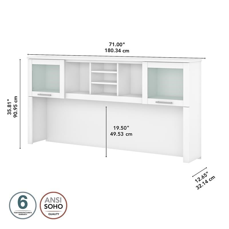 Somerset 72W Desk Hutch - Engineered Wood