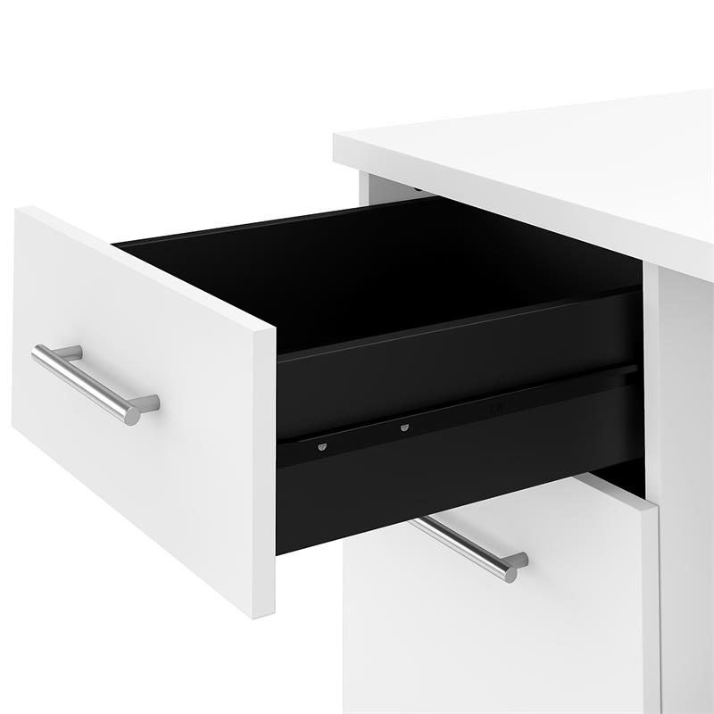 Somerset 72W Office Desk with Drawers in White - Engineered Wood