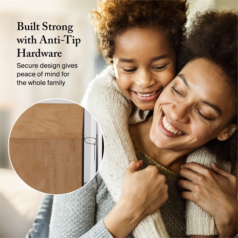 Somerset Tall 5 Shelf Bookcase in Maple Cross - Engineered Wood