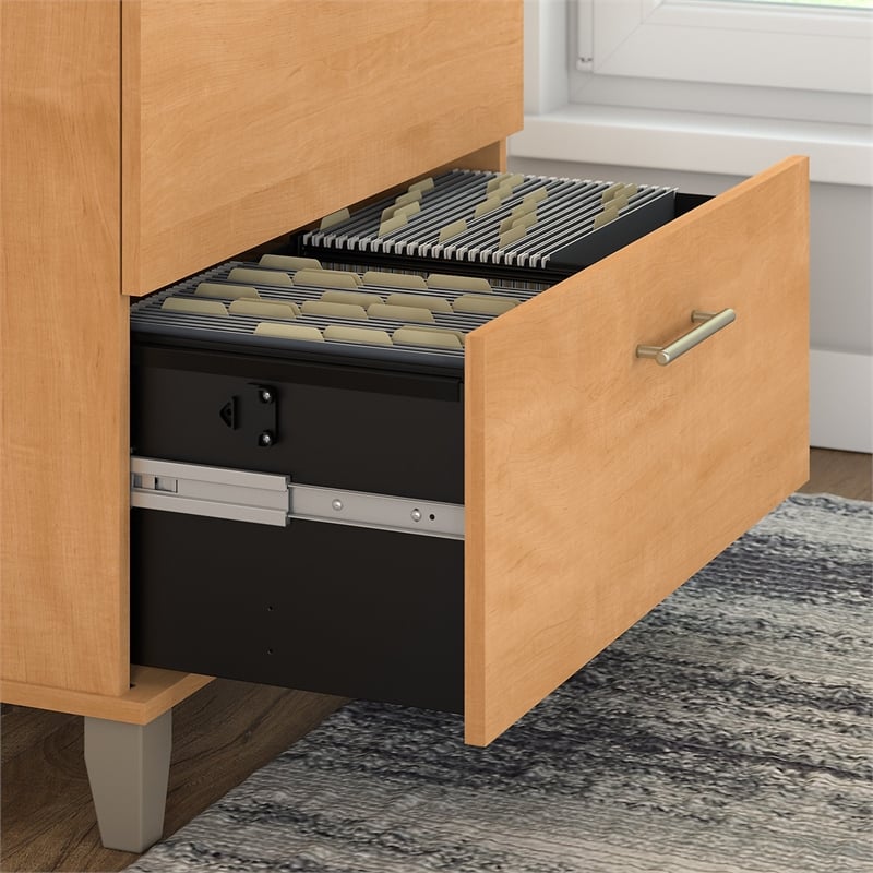 Bush Furniture Somerset Lateral File Cabinet In Maple Cross Eng Wood Wc81480