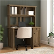Salinas Small Computer Desk with Hutch in Reclaimed Pine - Engineered Wood