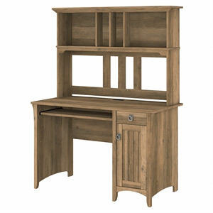 Bush Furniture Salinas Small Computer Desk with Hutch in Reclaimed Pine