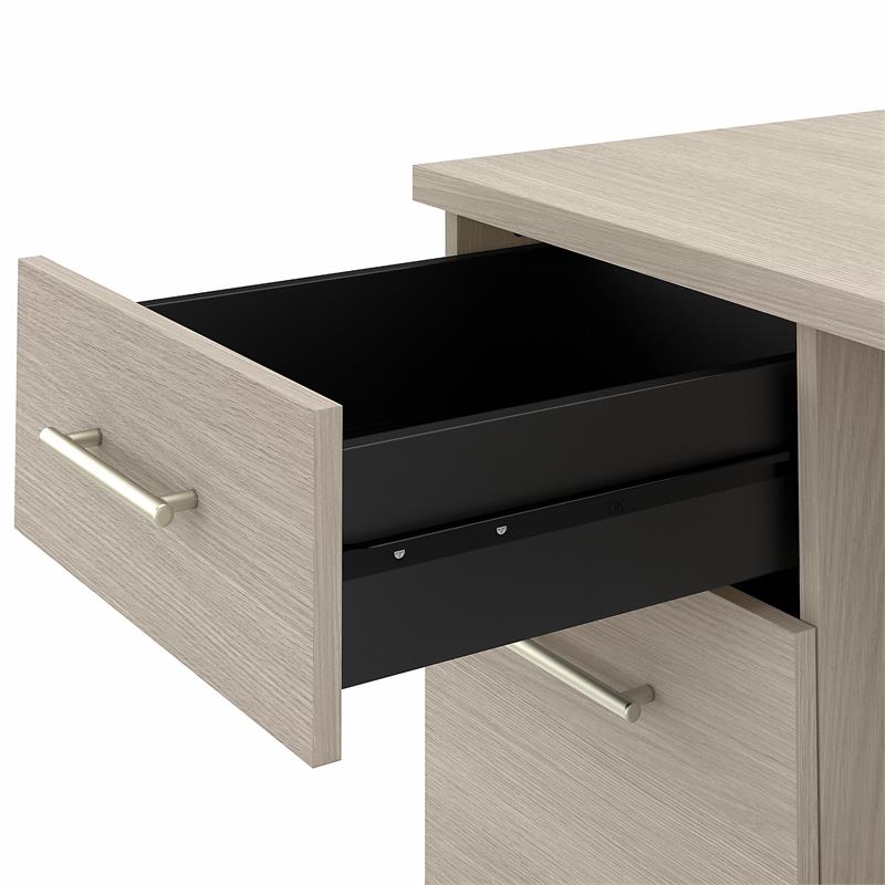 Somerset 72W Office Desk with Drawers in Sand Oak - Engineered Wood