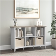 Salinas 6 Cube Organizer in Pure White and Shiplap Gray - Engineered Wood