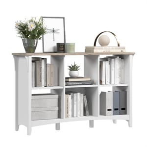 Salinas 6 Cube Organizer in Pure White and Shiplap Gray - Engineered Wood