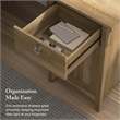 Salinas 60W L Shaped Desk with Storage in Reclaimed Pine - Engineered Wood