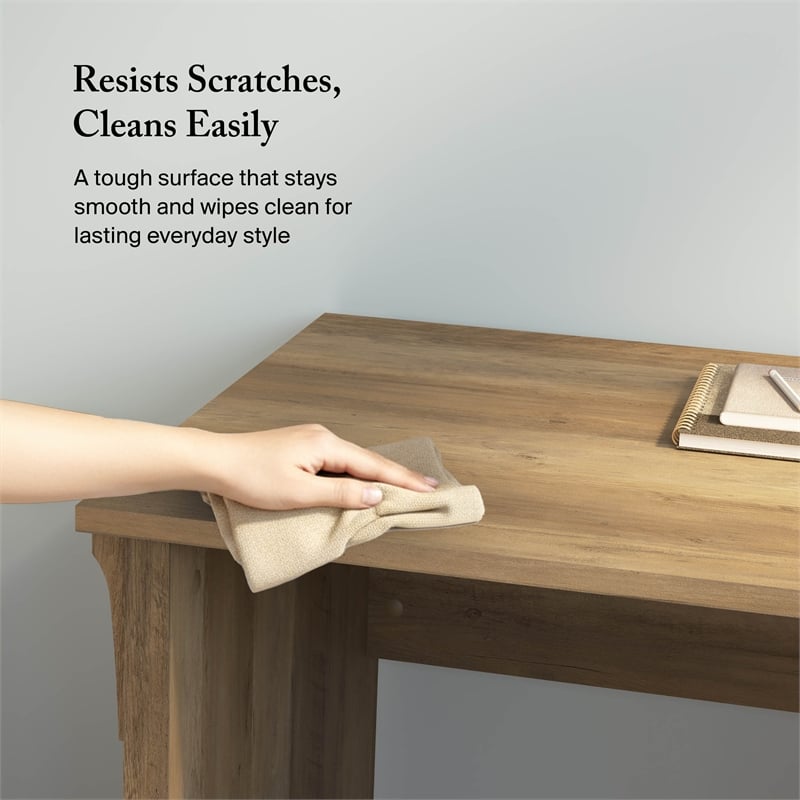 Salinas 60W L Shaped Desk with Storage in Reclaimed Pine - Engineered Wood