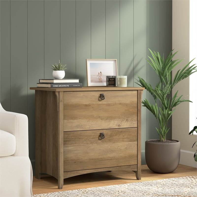 Salinas 2 Drawer Lateral File Cabinet in Reclaimed Pine - Engineered Wood
