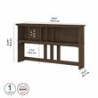 Salinas 60W Hutch for L Shaped Desk in Ash Brown - Engineered Wood