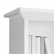 Salinas 60W Hutch for L Shaped Desk in White/Shiplap Gray - Engineered Wood