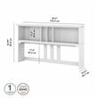 Salinas 60W Hutch for L Shaped Desk in White/Shiplap Gray - Engineered Wood