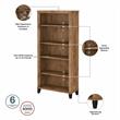Somerset 60W Desk with File Cabinet & Bookcase in Fresh Walnut - Engineered Wood