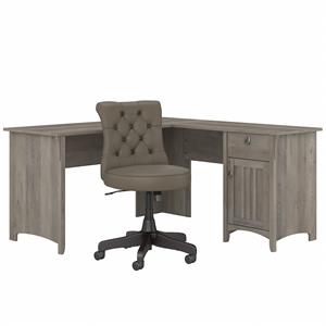 Salinas 60W L Shaped Desk and Chair Set