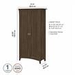 Salinas Kitchen Pantry Cabinet with Doors in Ash Brown - Engineered Wood