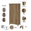 Salinas Kitchen Pantry Cabinet with Doors in Reclaimed Pine - Engineered Wood