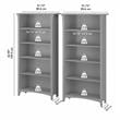 Salinas Tall 5 Shelf Bookcase Set of 2 in Cape Cod Gray - Engineered Wood