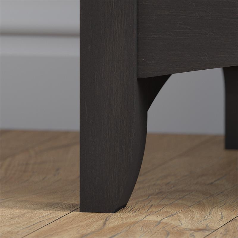 Salinas Tall 5 Shelf Bookcase Set of 2 in Vintage Black - Engineered Wood