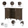 Bush Furniture Salinas Accent Storage Cabinet with Doors in Ash Brown