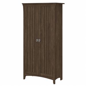 Salinas Tall Storage Cabinet with Doors in Ash Brown - Engineered Wood