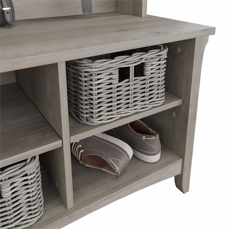 salina hall tree with bench and shoe storage