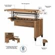 Somerset 42W 3 Position Sit to Stand Return in Fresh Walnut - Engineered Wood