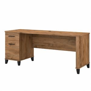 Bush Furniture Somerset 72W Office Desk with Drawers - Engineered Wood