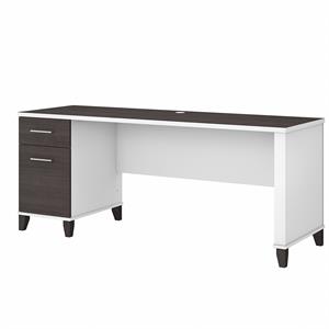 Bush Furniture Somerset 72W Office Desk with Drawers - Engineered Wood