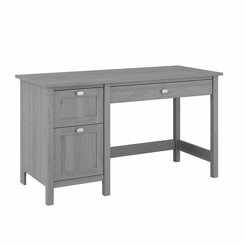 Broadview 54W Computer Desk with Drawers in Modern Gray - Engineered ...