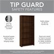 Cabot L Shaped Desk with Hutch and Storage in Modern Walnut - Engineered Wood