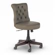 Bush Fairview Mid Back Faux Leather Office Chair in Washed Gray