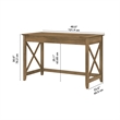 Key West 48W Writing Desk in Reclaimed Pine - Engineered Wood