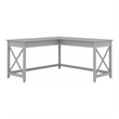 Key West 60W L Shaped Desk in Cape Cod Gray - Engineered Wood