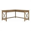 Key West 60W L Shaped Desk in Reclaimed Pine - Engineered Wood